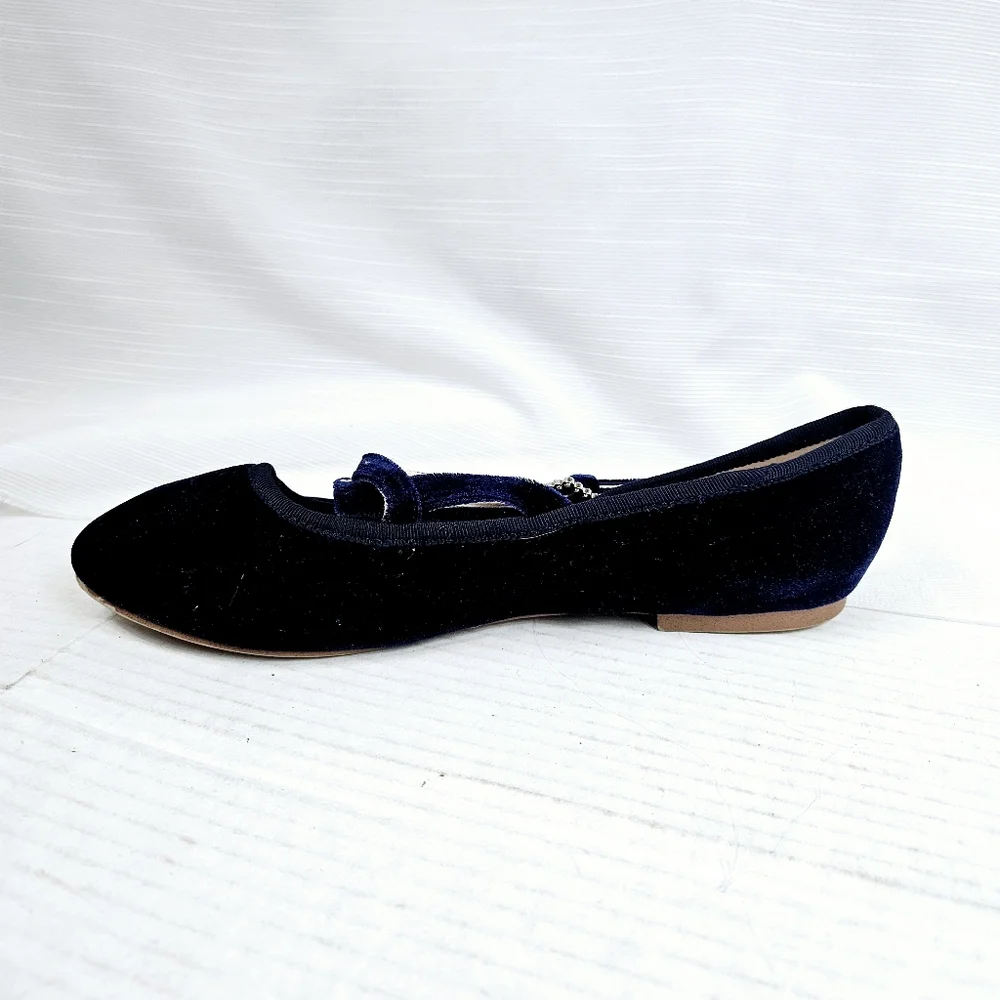 Zara Girls Velvet Ballet Flat size 38